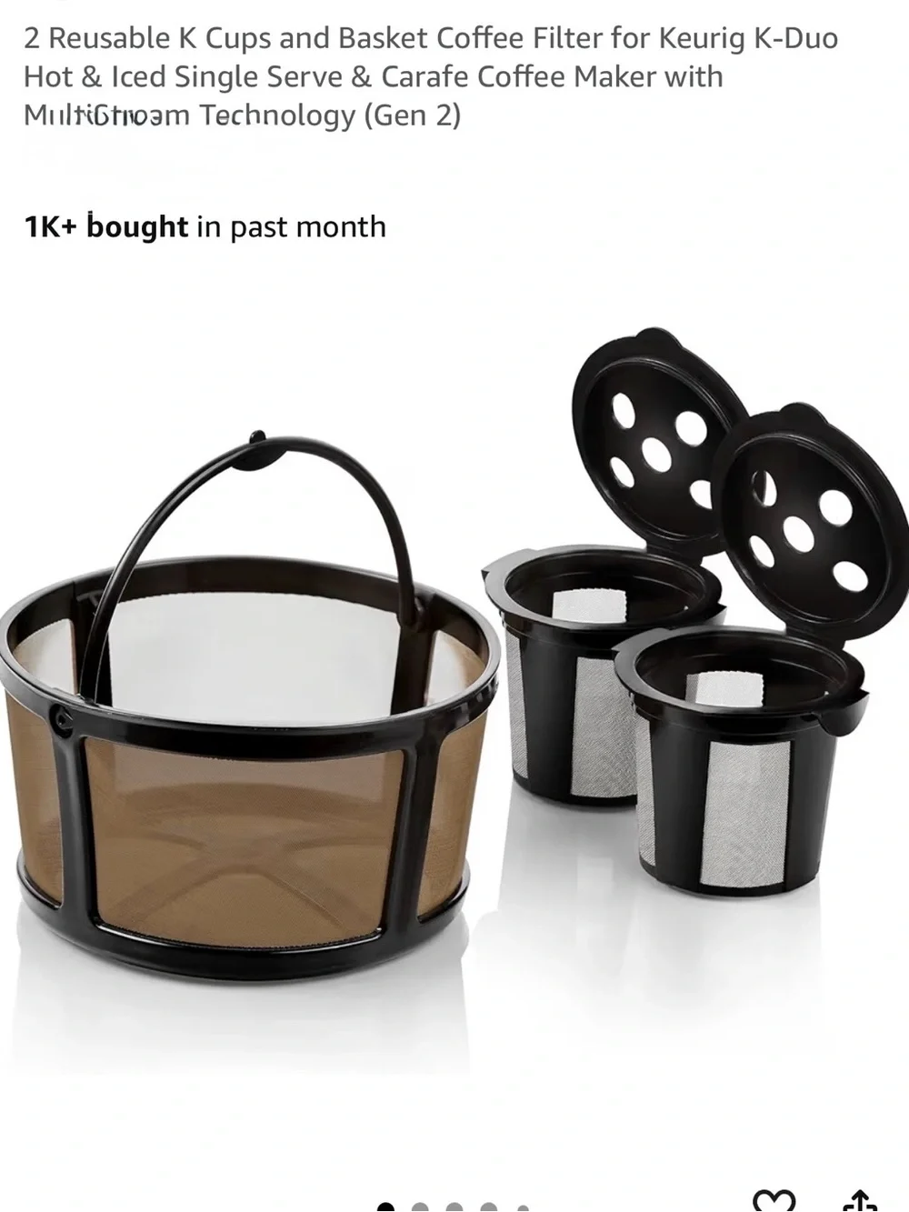 Reusable Filter Set for Keurig K-Duo -